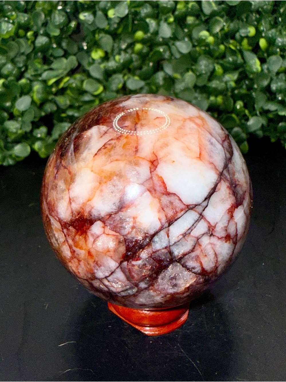Fire Quartz Sphere 64mm | Hematoid Quartz Crystal Ball | Natural Crystal